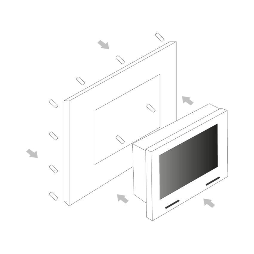 Panel mount behuizing