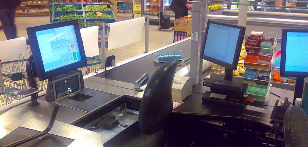 Cash register touch terminal